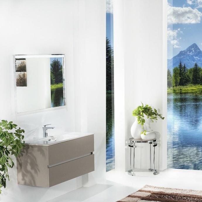 Тумба под раковину Armadi Art Vallessi 100 бежевый матовый 837-100-C mat - 6