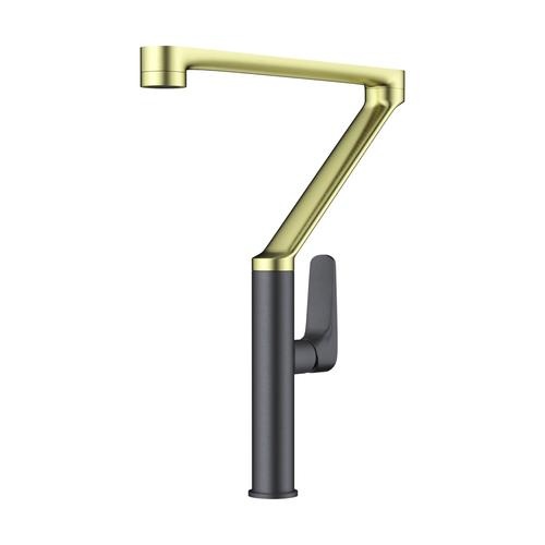 Смеситель для кухни Omoikiri Tara светлое золото/вороненая сталь  4994396 - 0