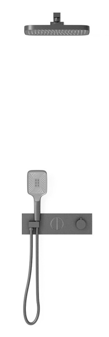 Душевой комплект Vincea с термостатом сталь VSFW-422T1GM - 1