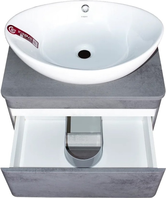 Тумба для комплекта Style Line Атлантика 60 Люкс Plus, подвесная, бетон темный СС-00002279 - 6