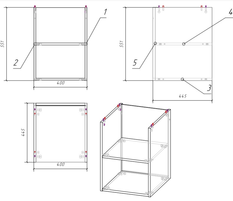 Модуль для тумбы MODUO 40 SB-MD-MOD40-SZ - 2