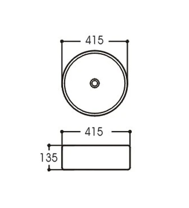 Раковина накладная Aquatek Европа 41.5 белый  AQ5558-00 - 1