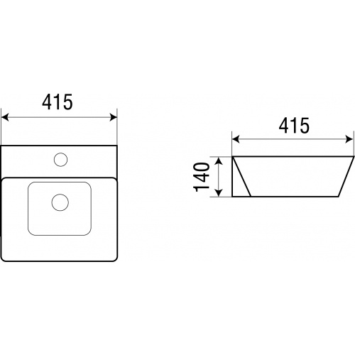 Раковина накладная Weltwasser WW ELBACH 2252 41.5 белый  10000003834 - 1
