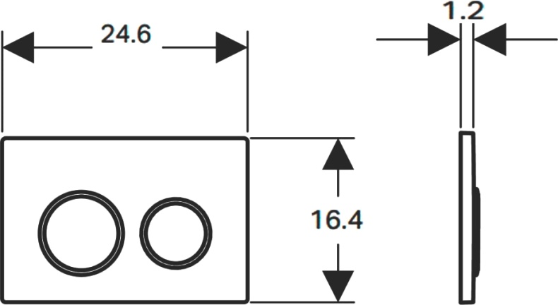 Кнопка смыва Geberit Sigma 20 черная 115.882.DW.1 - 1