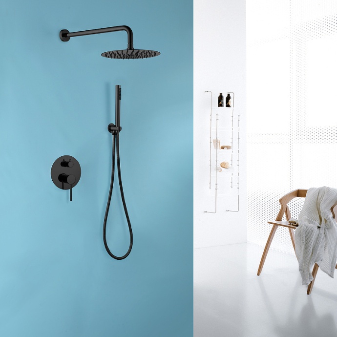 Душевая система Abber Emotion черный, матовый  AF8818B - 1