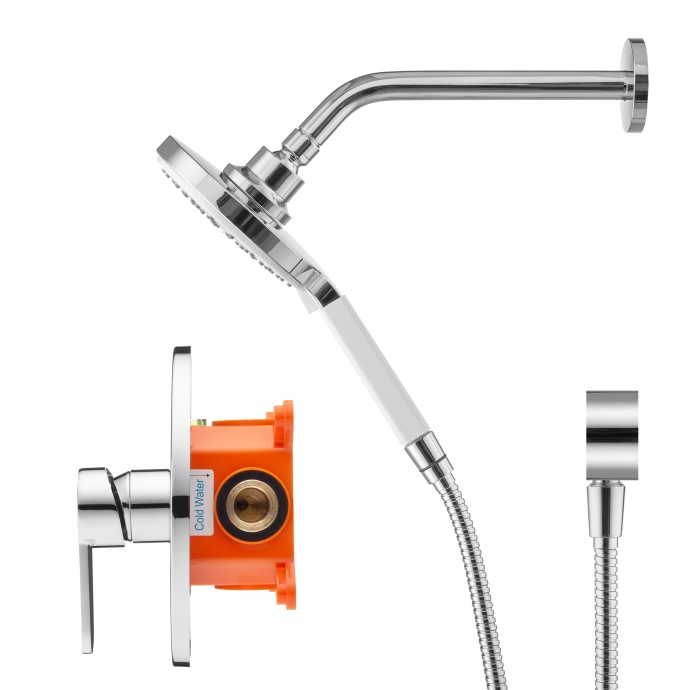 Swedbe Platta Душевой комплект с магнитным держателем со встроенным смесителем с монтаж.боксом 5530 - 1