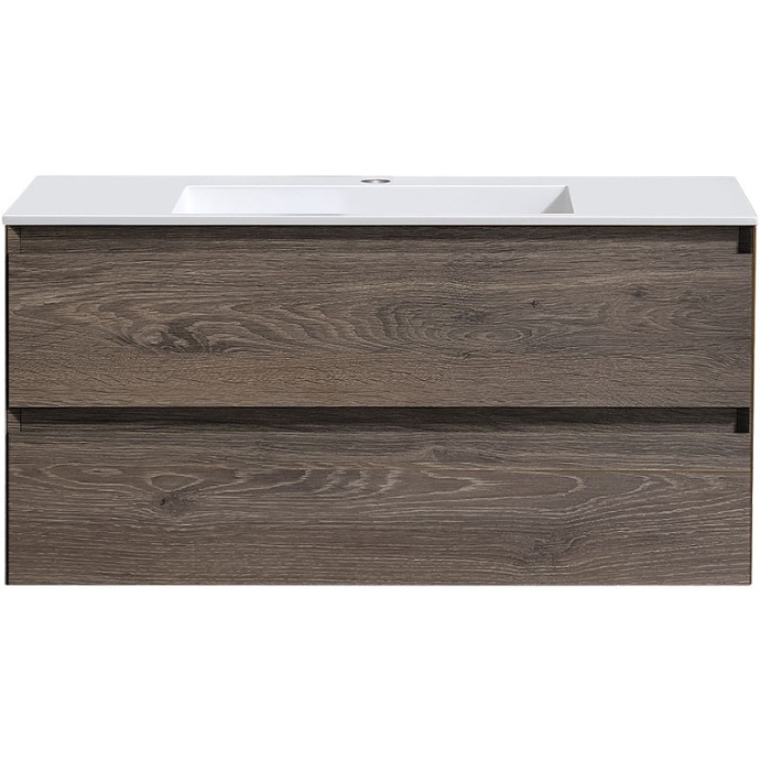 Тумба под раковину Vincea Luka 100 2 ящика темное дерево VMC-2L100RO - 0