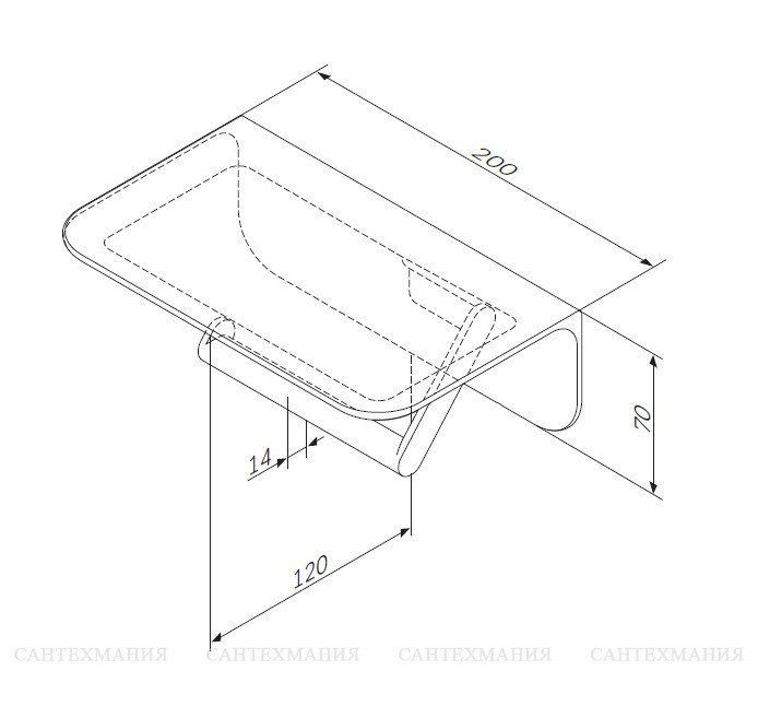 Держатель туалетной бумаги AM.PM Sensation A30341500 с полкой - 2