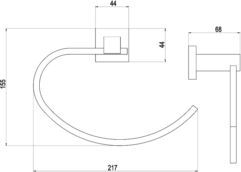 Полотенцедержатель Timo Selene (10050/00 chrome) - 1