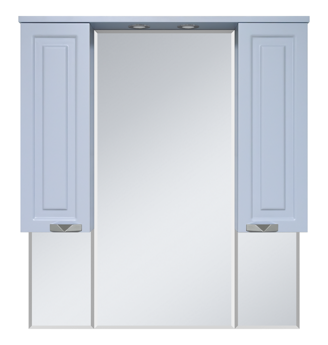 Терра - 90 зеркало-шкаф серый П-Тер02090-0501 - 0