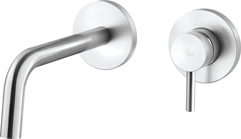 Смеситель Paffoni Light LIG006ST70 с ВНУТРЕННЕЙ ЧАСТЬЮ, для раковины, сталь - 0