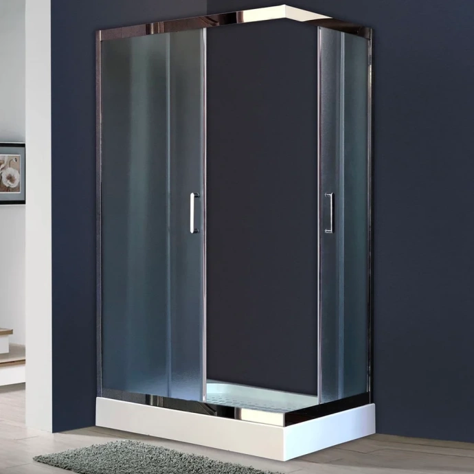 Душевой уголок Royal Bath HPD 120х80 профиль хром стекло рифленое RB8120HPD-C-CH - 0