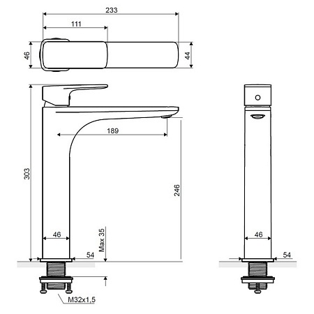 Смеситель для раковины Excellent Keria черный матовый AREX.2002BL - 2