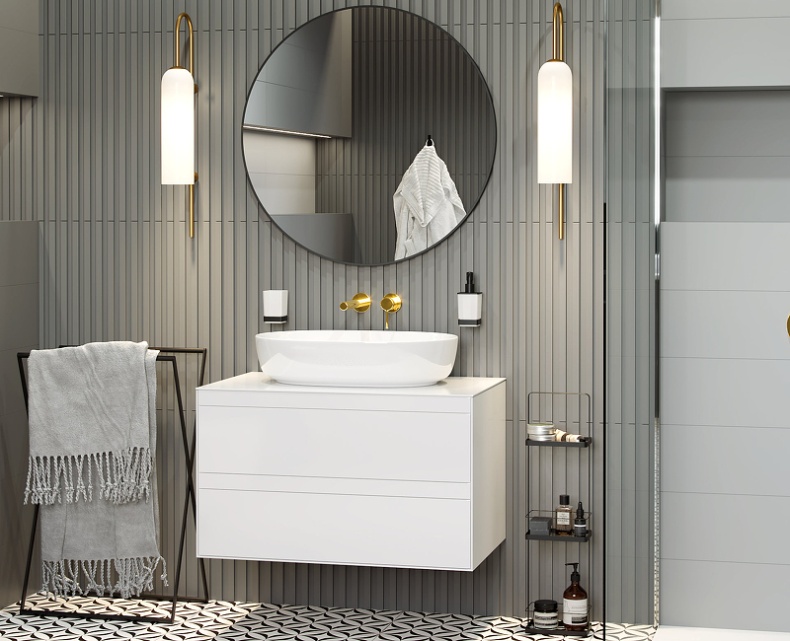 Тумба под раковину Excellent Finli 80 белая глянцевая MLEX.1102.800.WHWH - 2