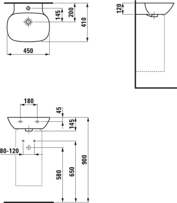 Подвесная раковина Laufen Ino  8.1530.1.000.104.1 - 3