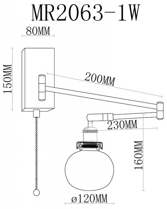 Бра MyFar Natalie MR2063-1W - 4