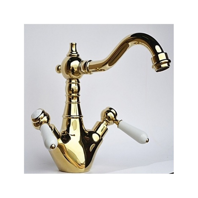 Смеситель для раковины Magliezza Bianco золото  50117-do - 0