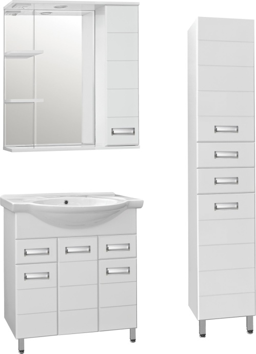 Тумба с раковиной Style Line Ирис 75 белая - 4