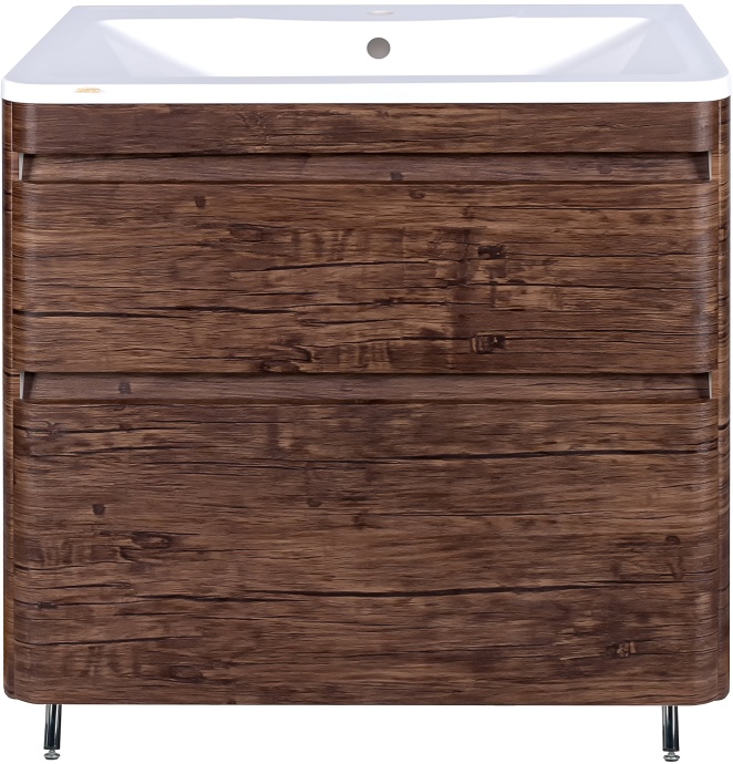 Тумба для комплекта Style Line Атлантика 90 Люкс Plus, напольная, старое дерево СС-00002211 - 0