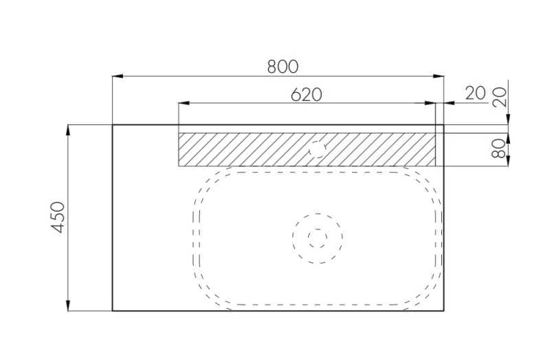 Тумба под раковину Aquaton Мишель 80 без столешницы светлое дерево-голубой 1A256801MIX30 - 14