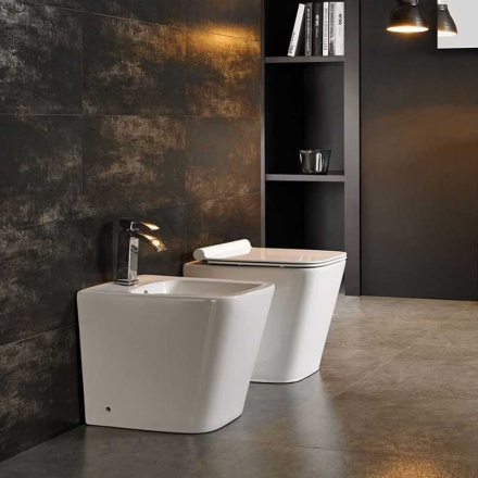 Биде напольное Ceramalux белый  NS-3370 - 1