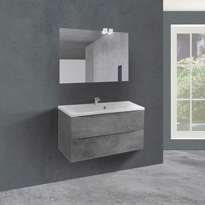 Тумба с раковиной Vincea Mia 90 серая - 1