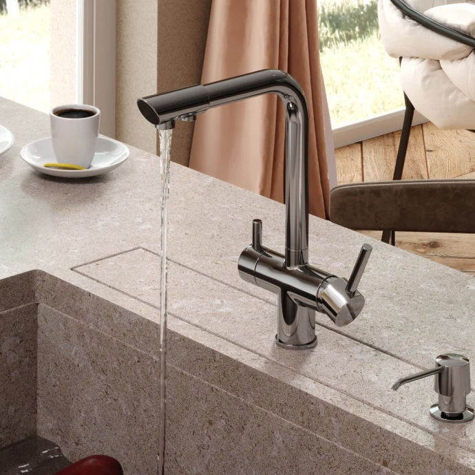 Смеситель для кухни Wasserkraft хром A8317 - 10