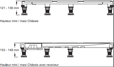Монтажный комплект Jacob Delafon Flight Neus E62525-GA от 140 см - 1