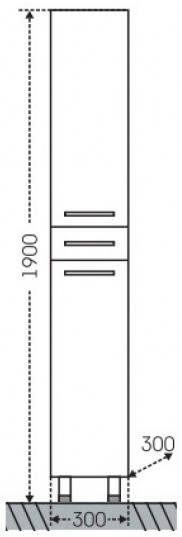 Коплект мебели СанТа Омега 80 белый - 11