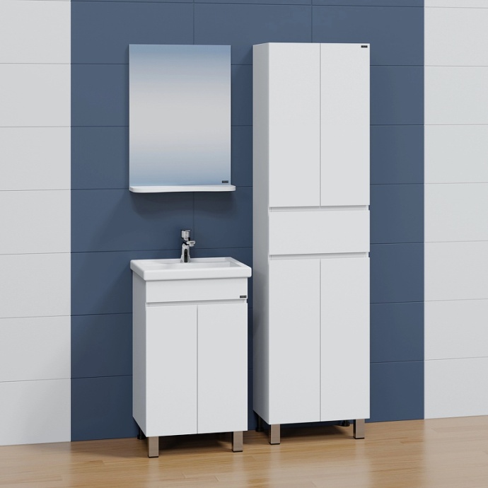 Шкаф-пенал напольный Санта Марс 50 белый 700249 - 3