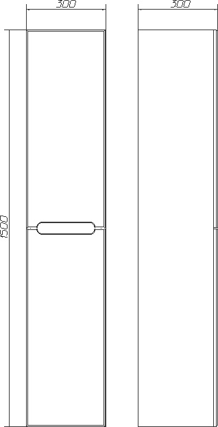 Шкаф-пенал DIWO Коломна KOL.P.30/P/W - 5