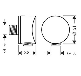 Шланговое подключение Hansgrohe   27456000 - 1