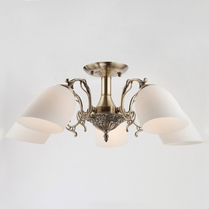 Люстра на штанге Eurosvet Ariele 22010/5 античная бронза - 0