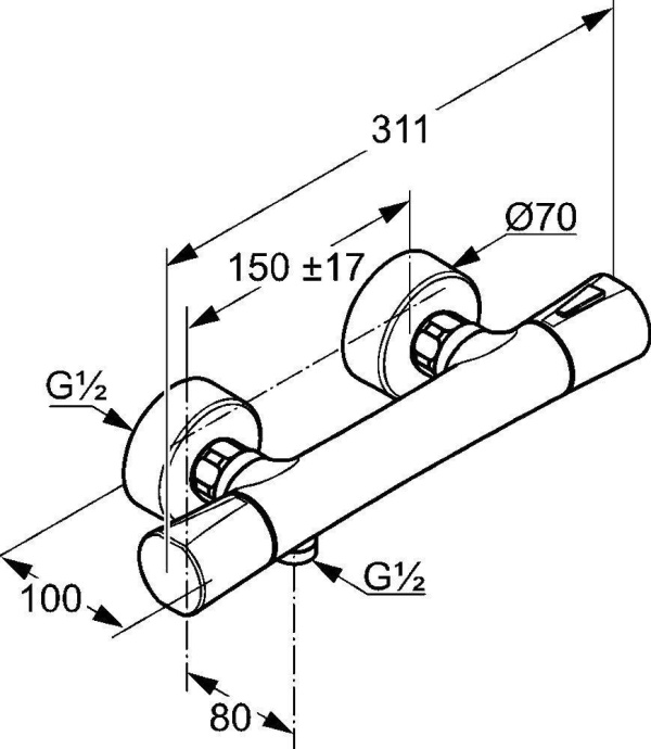 Смеситель для душа Kludi Zenta хром, черный  351008638 - 1