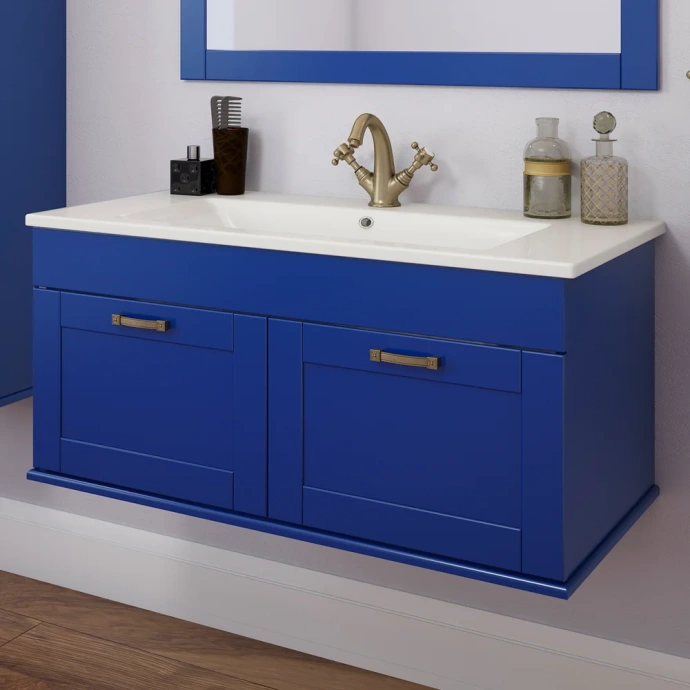 Тумба с раковиной Sanflor Ванесса 95 индиго  С15330 - 2