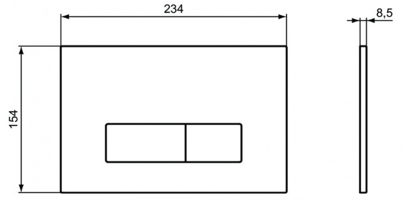 Клавиша смыва Ideal Standard OLEAS хром R0122AA - 2