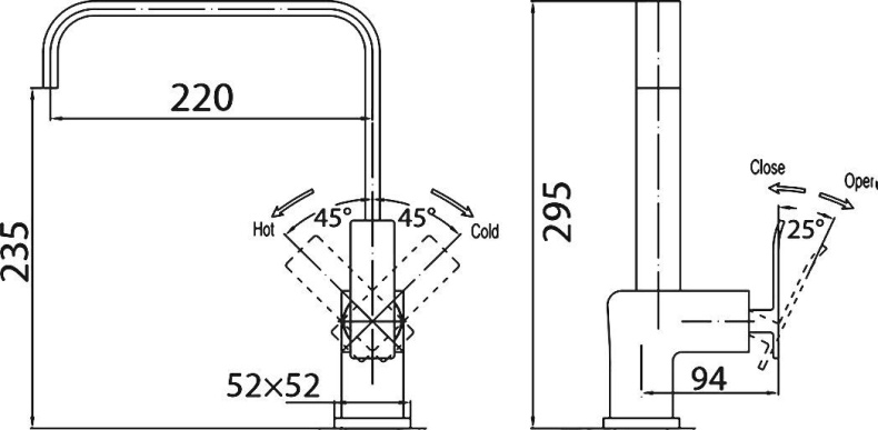 Смеситель BelBagno Ticino TIC LAM CRM для кухонной мойки TIC-LAM-CRM - 1