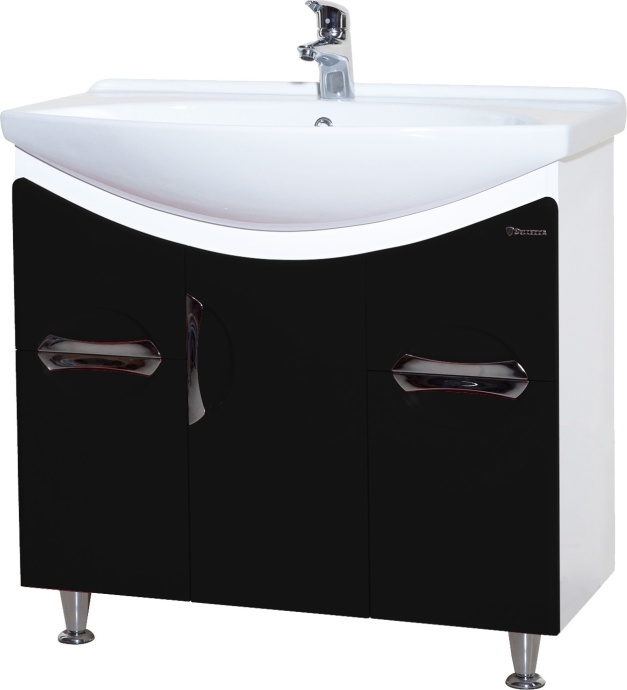 Мебель для ванной Bellezza Лагуна 85 черная - 2
