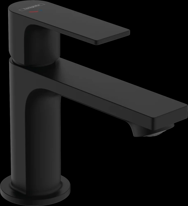 Смеситель для раковины Hansgrohe Rebris E с донным клапаном черный матовый 72553670 - 0