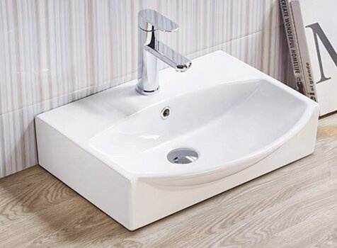 Раковина накладная Ceramalux N 60 белый  78014D - 1