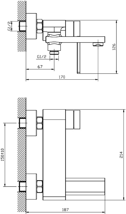 Смеситель для ванны с душем STWORKI Копенгаген KP-02cr - 5