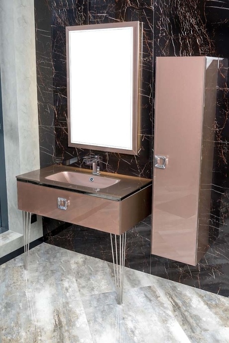 Раковина - столешница Armadi Art Lucido 100 розовый 852-100-PU - 2