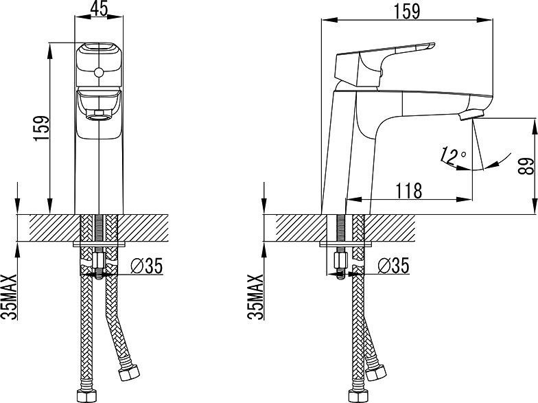 Смеситель для умывальника, Zodiac, IDDIS, ZODSB00i01 - 6