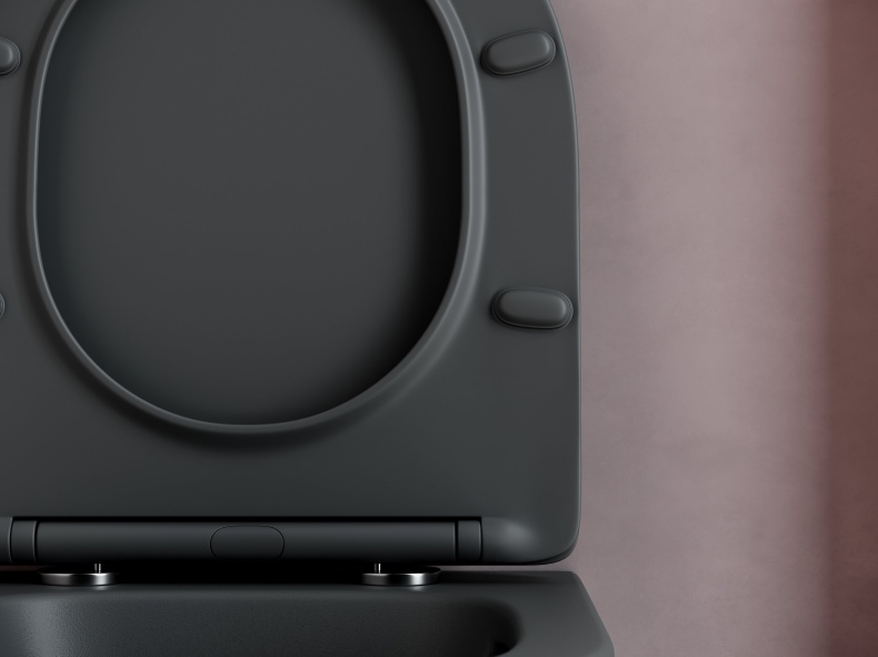 Унитаз подвесной Ceramica Nova Balearica Rimless CN6000MDH темный антрацит матовый - 6