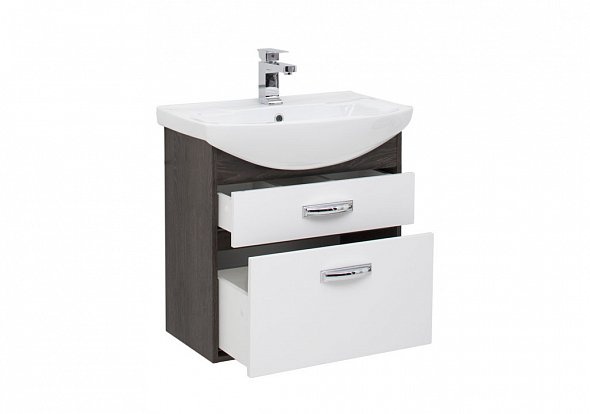 Тумба с раковиной Aquanet Грейс 65 2 ящика, дуб кантенбери 198378 - 1