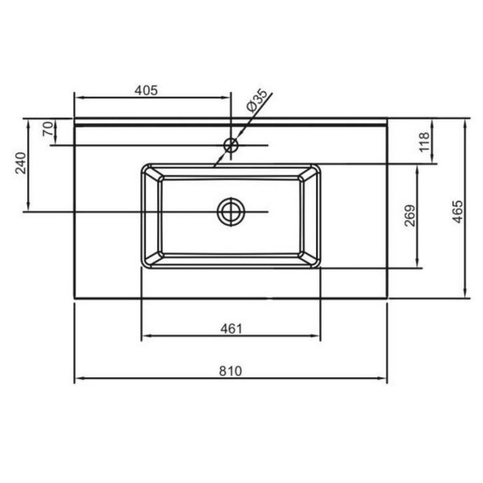 Мебельная раковина Jacob Delafon Ola EXTA112 81 см EXTA112-00 - 1