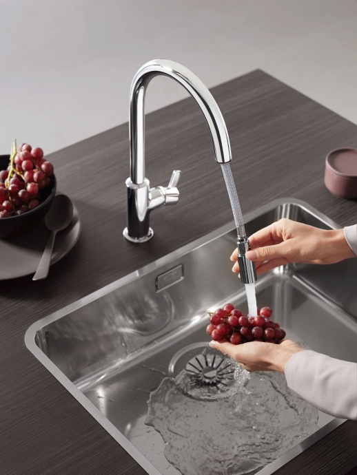 Смеситель для кухонной мойки Kludi Bingo star хром, черный  468518778 - 2