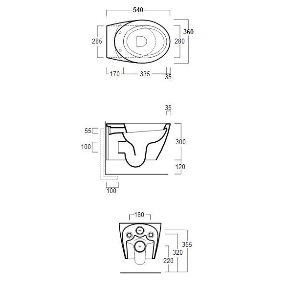 Унитаз подвесной Simas Bohemien с крышкой, белый (BO18) - 3