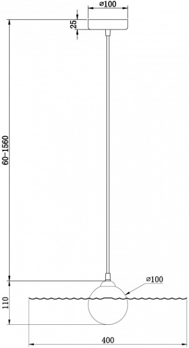 Подвесной светильник Freya Jovian FR5390PL-01B - 2