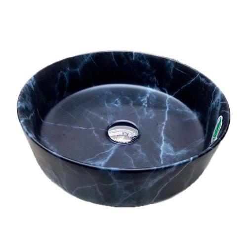 Раковина накладная CeramaLux MNC 35.5 см под камень/черный  C1107 - 0